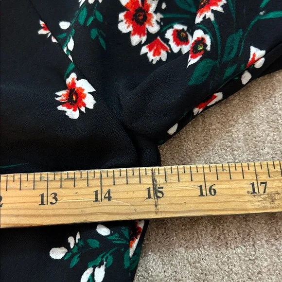 DRAPER JAMES Floral V-Neck Dress Black Multi size 0 new with tags - Picture 4 of 10